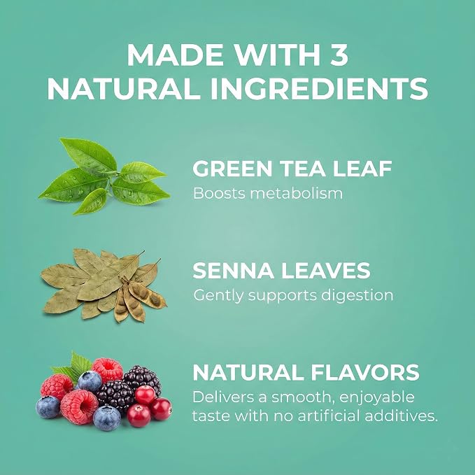 HYLEYS Slim Tea Acai Berry Flavor - Weight Loss Herbal Supplement Cleanse and Detox - 25 Tea Bags (1 Pack)