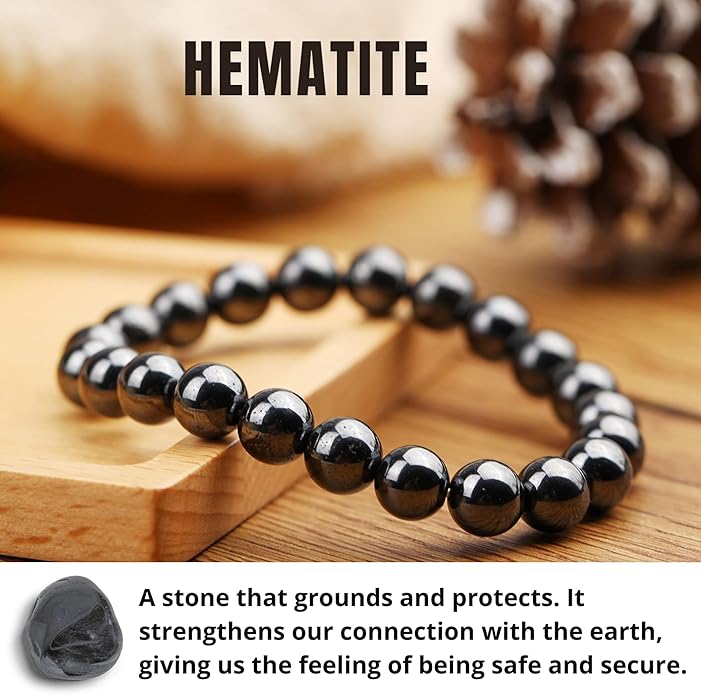 Crystal Vibe 8mm Beaded Bracelets For Women Men - Healing Crystal Bracelet - Adjustable Size