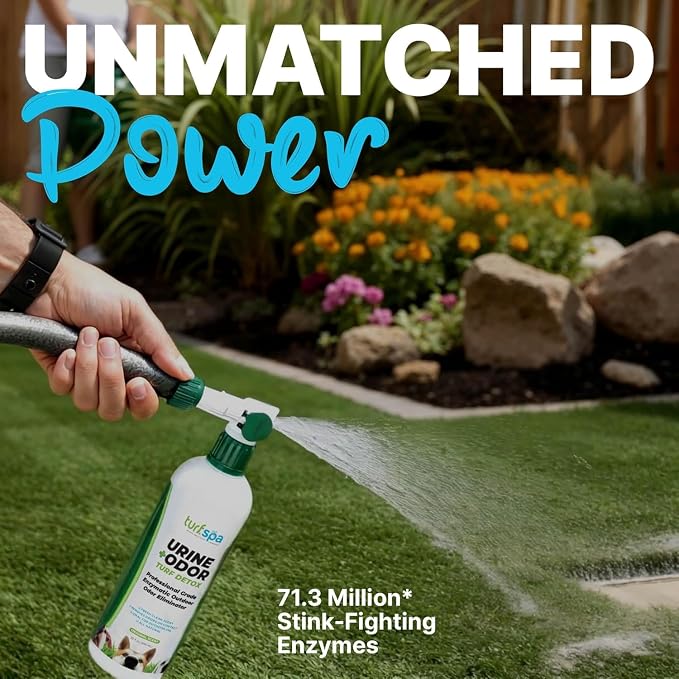 Urine & Odor Turf Detox Enzyme Cleaner, 32 oz, 2-Pack | Professional odor eliminator for artificial grass, turf, concrete, patios and kennels; pet urine cleaner for dogs and cats
