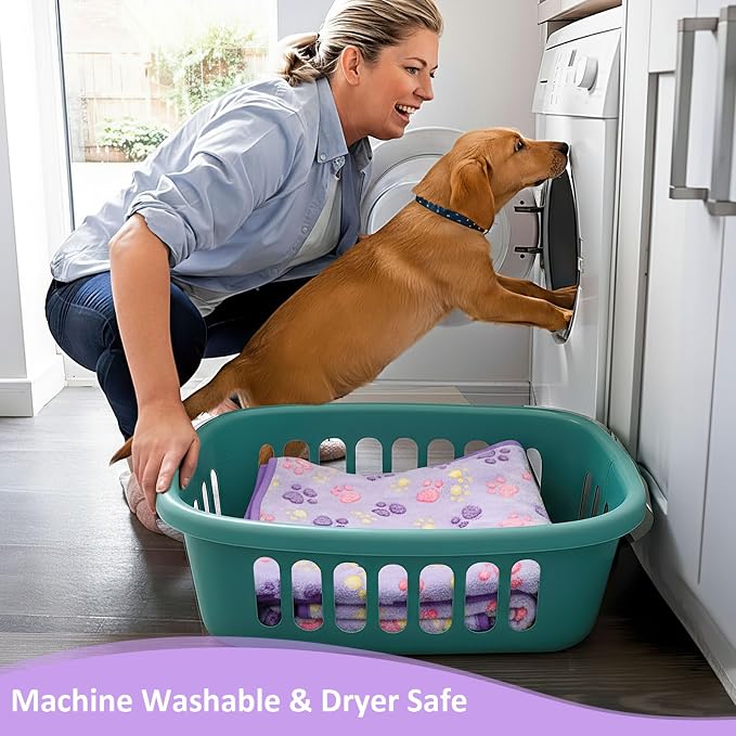 Dog Blankets for Medium Dogs, Cat, Premium Soft Dog Blankets for Small Dog | Washable, Puppy Blanket Dogs Essentials for Puppies (1, Purple, 41" x 30")
