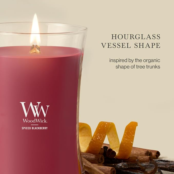 Woodwick Spiced BlackBerry Large Hourglass Candle