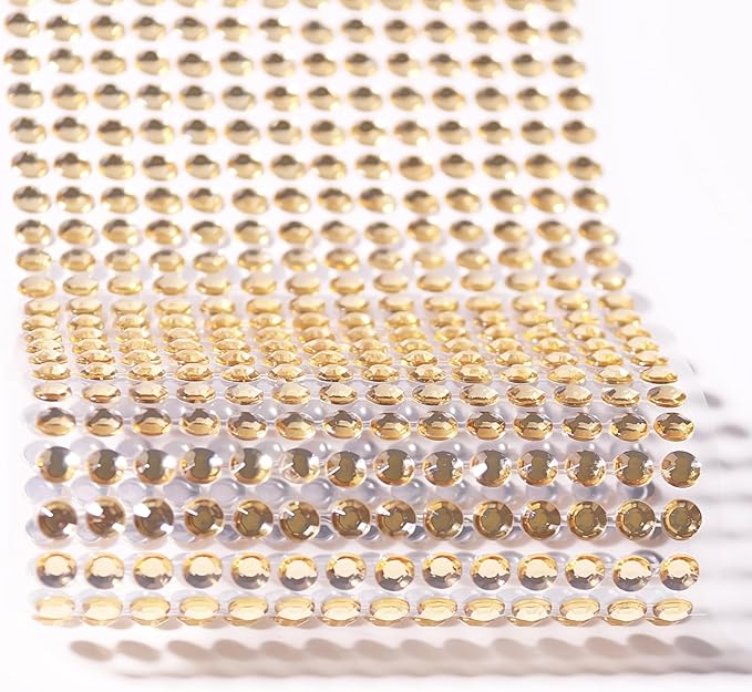 Face Gems Eye Jewels Rhinestones Gems Crystals Temporary Tattoo Stickers Jewels for Crafts 3/4/5/6/8MM Champagne Gems Jewels Eyes Stickers Makeup Self Adhesive for Hair Face Crafts 3555 PCS