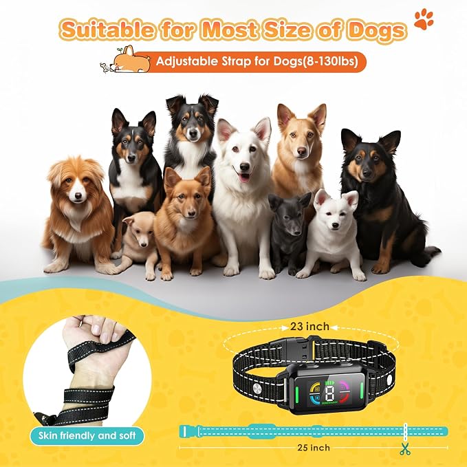 Smart Automatic Anti Bark Collars for Large Small Dogs 15-110lbs