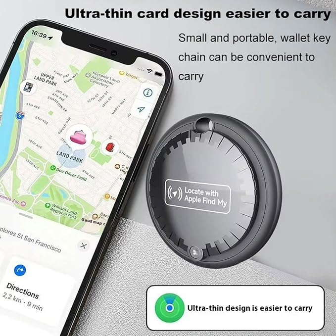 GPS Tracker for Vehicles No Monthly Fee (iOS Only) - 2 Pack | Mini Undetectable Car Tracker Device Compatible with Apple Find My for Kids, Pets, Keys