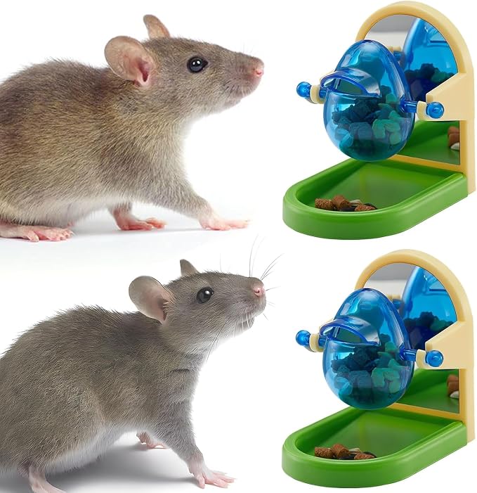 2Pcs Rat Enrichment Foraging Toy, Intelligent Treat Dispensing Puzzle