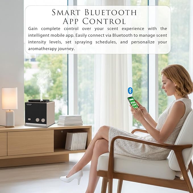Venus 500 Duo Smart Scent Air Machine for Home, Hotel Scent Diffuser with Cold Air Elixair 3x Tech Dual 200ML Tank, Covers Up to 1800 Sq. Ft, Waterless Oil Diffuser for Home, Hotel, Office, Spa