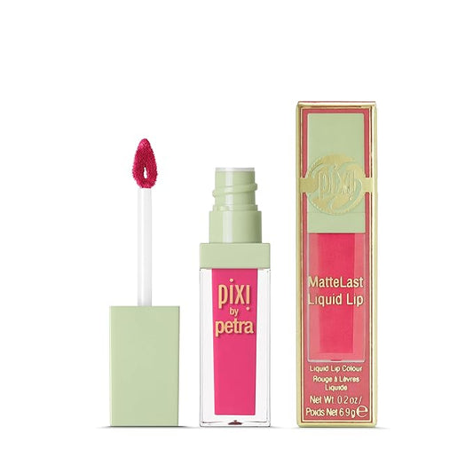 Pixi Beauty MatteLast Liquid Lip | Long-Wearing Matte Lip Color with Rosehip Oil | Hydrating & Comfortable | Precision PixiPetal Applicator | Warm Rose | 0.24 oz/6.9 g