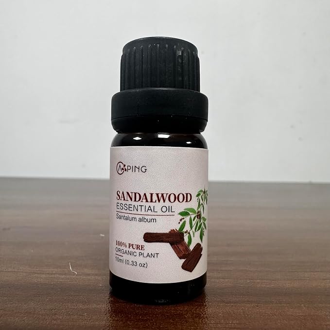 Sandalwood & Hinoki Essential Oils - 100% Pure Organic Natural Plant Oils for Diffuser, Aroma, Spa, Massage, Yoga, Perfume, 2x10ML
