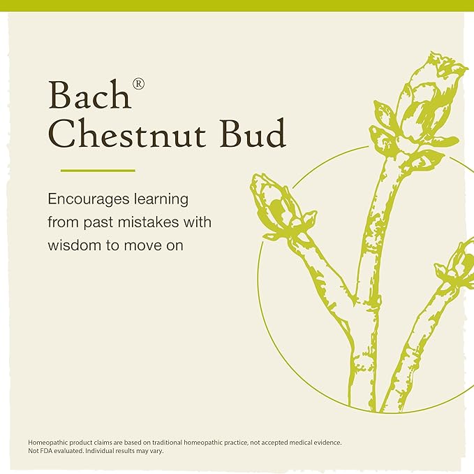 Bach Original Flower Remedies, Chestnut Bud - Learn from Mistakes - Natural Homeopathic Flower Essence for Emotional Balance - Vegan, Gluten Free, Sugar Free - 20mL Dropper