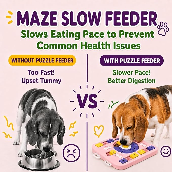 Interactive Cat Puzzle Toy, Maze Slow Feeder, 15.4 in