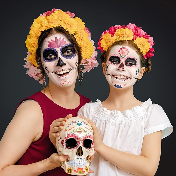 BOBISUKA Blank in the Dark Black + White Oil Face Body Paint Set, Large Capacity Professional Paint Palette Kit with Brushes for Art Theater Halloween Party Cosplay Clown Sfx Makeup for Adults