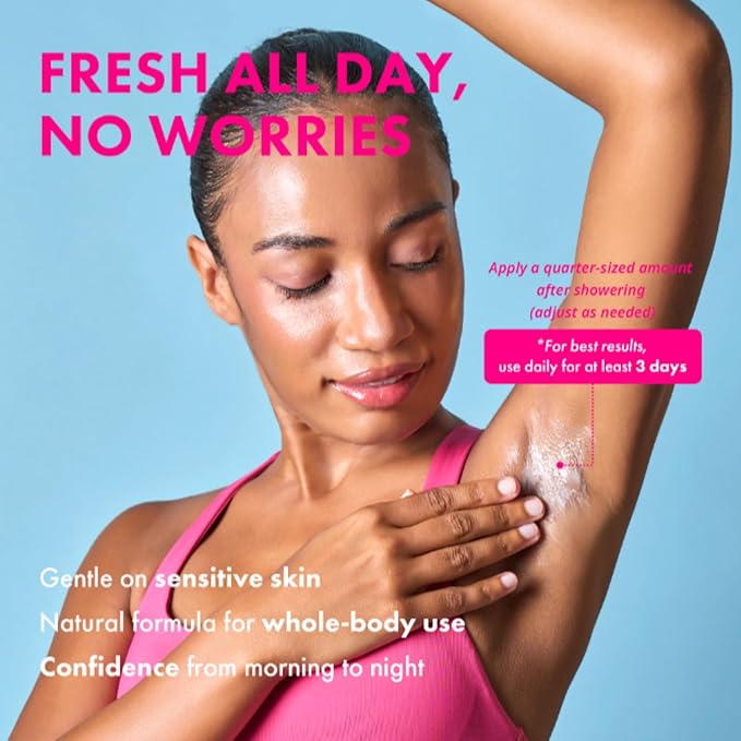 Advanced Hydration Deodorant Lotion – All-Day Odor Control, Gentle Hypoallergenic Formula with Mushroom Extract Formula, Aluminum-Free, Paraben-Free
