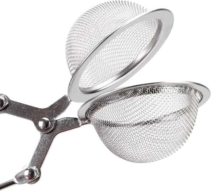 Tea Strainers for Loose Tea, JEXCULL 4 Pack Tea Infuser with Handle Fine Mesh Tea Ball Filter Tea Diffusers Steeper for Loose Leaf Tea, Spices, Seasonings