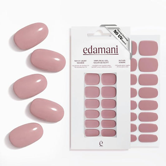 34 Piece Fully Cured Gel Nail Strips With No UV Light Needed, 14+ Days Gel Nail Polish Stickers, Salon Quality, Easy to Apply & Remove – Toxin Free, No Damage (Parisian Flirt)