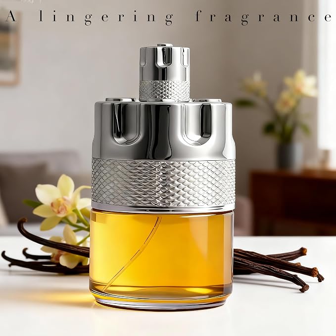 AFLUXE Azura Noir Men's Cologne, Woody Spicy Eau de Parfum, 100ml, Long Lasting Fragrance with Fresh Citrus & Vetiver, Day to Night Wear
