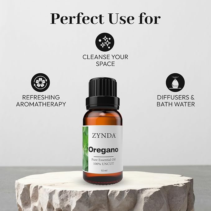 Oregano Oil 100% Pure & Natural – Premium Organic Oil of Oregano for Skin Care, Nail, Diffuser & Aromatherapy – Certified Organically Extract, 3rd Party Lab Tested Pure Essential Oils – 10ml