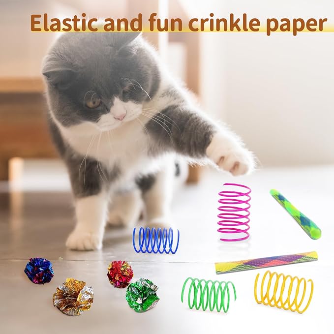 iCAGY 25 Pcs Cat Toys Set, Cat Tunnel Toy for Indoor Cats, Kittens