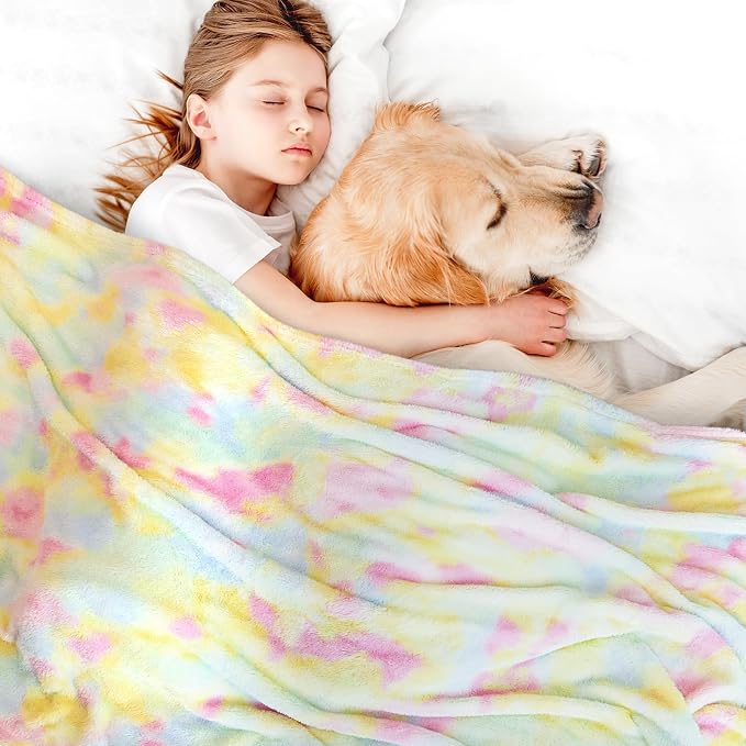 MUGD Soft Blankets Fuzzy Twin Bed Fleece Blanket Kids Warm Throw Blanket for Bed