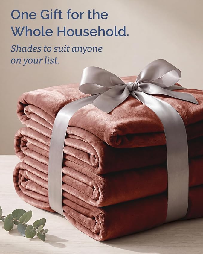 Ultra Soft Fleece Blanket Giant Blanket Size - Flannel Fleece Luxury Blanket - Lightweight for Couch Bed Chair - Thick, Warm and Breathable - All Season Cozy, Mocha Mousse