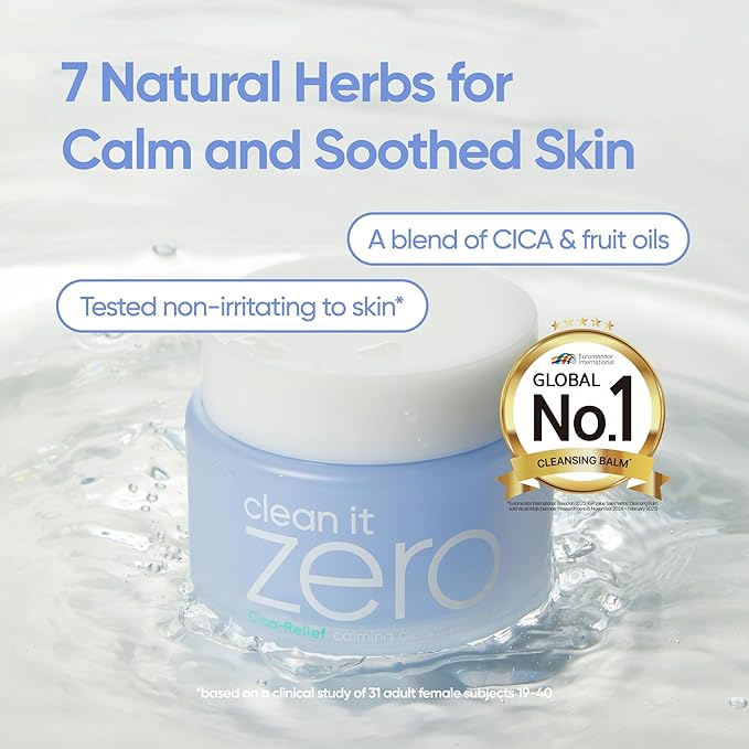 BANILA CO Clean It Zero Calming Double Cleanse Set | Calming Cleansing Balm 100ml + Calming Foam Cleanser 150ml | CICA, Madecassoside | Korean Vegan Cleanser for Sensitive Skin