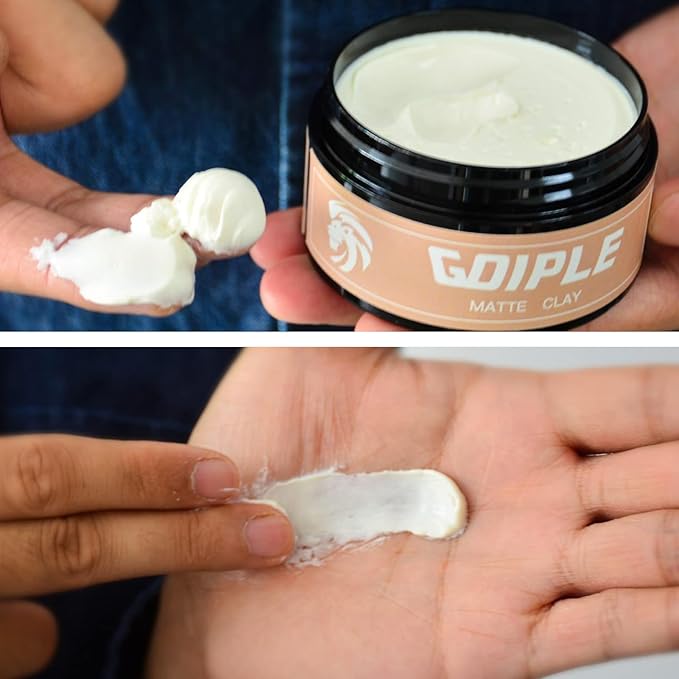 Hair Styling Clay, Matte Finish Hair Paste for Men, Water Based Matte Texture, Clay Pomade Ideal for All Men's Hair Types 100g (3.5oz)