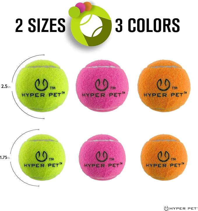 Hyper Pet Mini Extra Small Tennis Balls for Dogs, 1.75 Inch, 4 Pack, Green