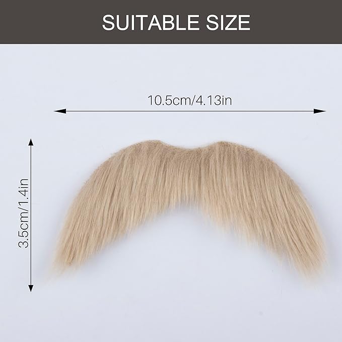 Fake Mustache for Men Classic Halloween Self Adhesive Fake Beard Novelty Stick On Fake Mustaches