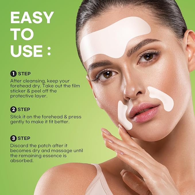 SILKDERMIS Smile Line and Forehead Wrinkle Patches: Smile Line Treatment with Aloe, Collagen, Vitamin E-Forehead Patches 12pcs, Smile Line Patches 24pcs