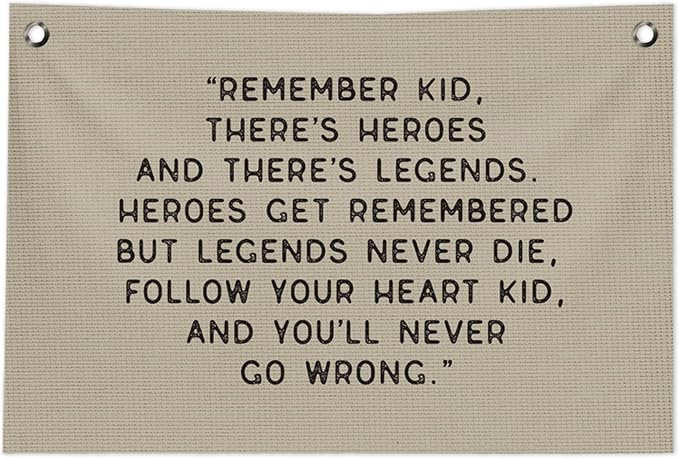 Vintage Baseball Wall Decor for Boys Room, Inspirational Sports Quote Canvas Banner, Retro Baseball Nursery Wall Art & Hanging Flag Pennant for Bedroom, Playroom and Baby Shower Gifts,30x20 Inch