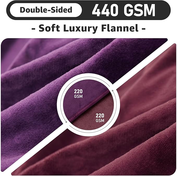 LOOBANI Waterproof Dog Blanket for Small Dogs, Pet Blanket 30" x 40" Purple | Double Side Liquid-Proof, Puppy Blanket for Dog Cat Bed, Crate, Playpen, Reversible Soft Flannel Couch Cover Throw