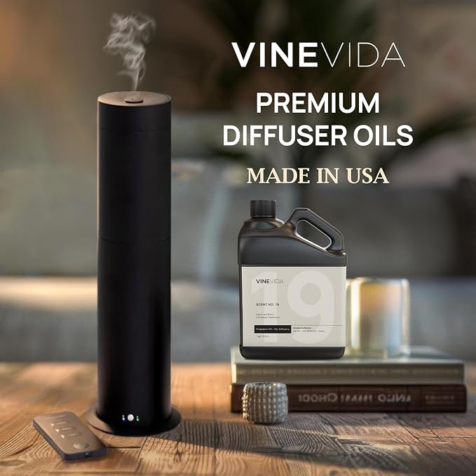 VINEVIDA [128 Fl Oz] Caribbean Teakwood Fragrance Oil for Cold Air Diffusers, Essential Oils for Diffuser Oil Refill & Air Freshener Room Spray