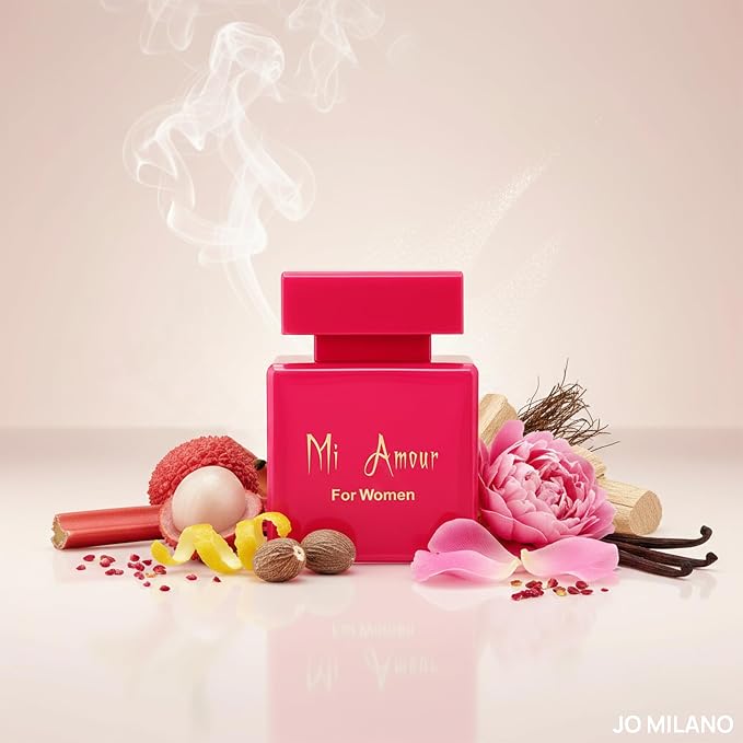 Jo Milano Paris Mi Amour Eau De Parfum Spray | 3.4 oz (100ml) | Vanilla, Rose, Floral, Fruity, Fresh Scent | Long Lasting Fragrance for Women