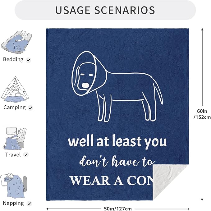 Get Well Gifts for Men, Get Well Gifts After Surgery, Gift for Recovery After Surgery, GetWellSoon/Feel Better Gift for Men/Teenage Boys Throw Blanket 60" x 50"