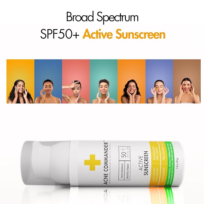 Breakout-Free Mineral SPF 50 Face Sunscreen – Zinc Oxide, Non-Comedogenic Broad-Spectrum UVA/UVB Protection for Sensitive & Acne-Prone Skin | Lightweight, Hydrating, Matte Finish & Water-Resistant 52G