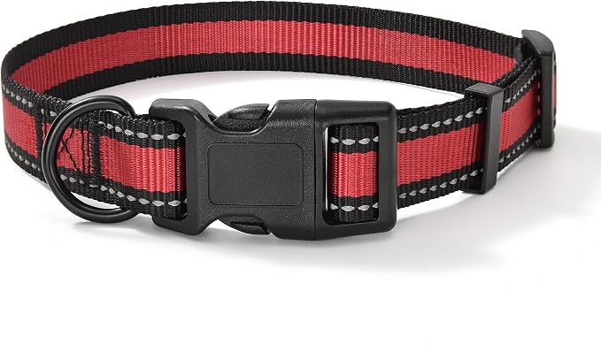 Mile High Life Reflective Dog Collar, Adjustable Lightweight Quick Release