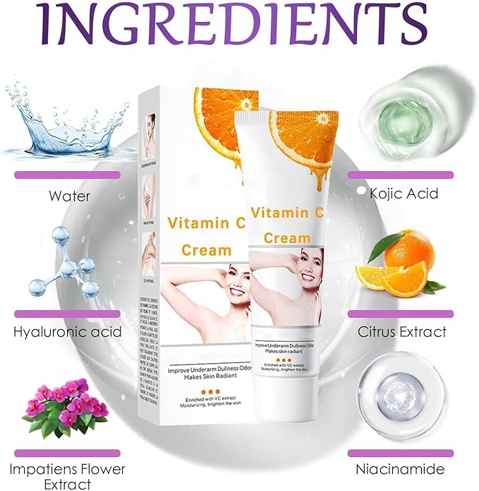 Crema Blanqueadora para Partes Intimas, Aclarador de Axilas y Partes Intimas, Crema para Aclarar Axilas, Partes Intimas, Entrepierna, Codos, Piernas Zonas, Rodillas Cuello - 50ML/1.77OZ (1 PCS)