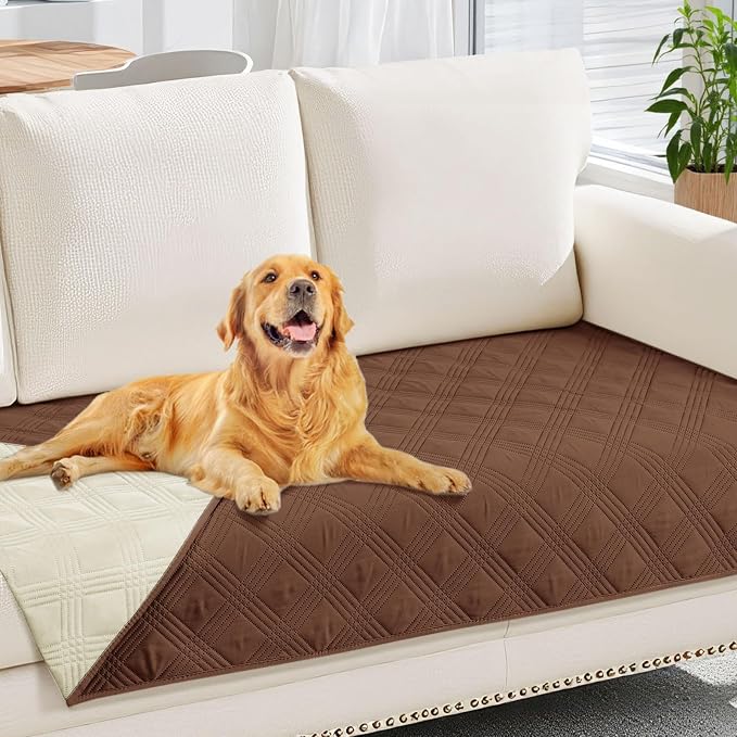 Waterproof Reversible Dog Blanket, Soft Couch Cover for Dogs Washable | Dual-Sided Waterproof Pet Bed Blanket, Resist Stains Spills & Pet Hair, Practical Furniture Protector For Pets, Size 30"x70"