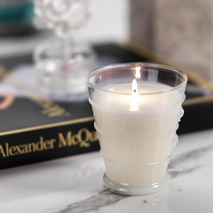 Zodax Grand Casablanca Glass Jar Scented Candle for Home Decor - Single-Wick Candle Ideal for Kitchen and Bathroom - Makes a Great Gift for Women and Men - Moroccan Peony - 8.3 Oz.