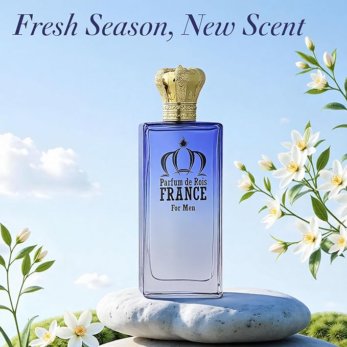AFLUXE PARFUM DE ROIS FRANCE Long-Lasting Cologne for Men | Fresh Citrus & Woody Scent | Eau de Toilette 100ml Spray | Day to Night Fragrance