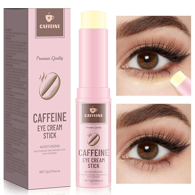 2PCS Caffeine Eye Stick with Retinol, Caffeine Eye Cream for Dark Circles Hydrating Under Eye Cream for Anti-Aging Reduce Fine Lines, Moisturizes, Softens & Nourish Skin