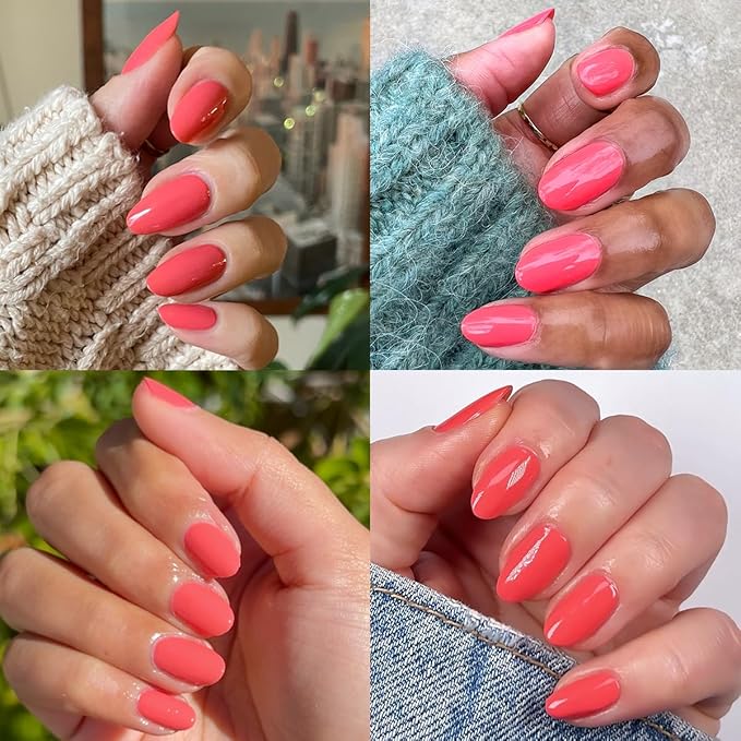Olive & June Long Lasting Nail Polish | Spring Pastel Nails | Gel-Like Finish No Lamp Needed | Lasts up to 10 days | Salon-Quality 15-Free Vegan & Cruelty-Free Chip-Resistant | Perfect Pinwheel Coral