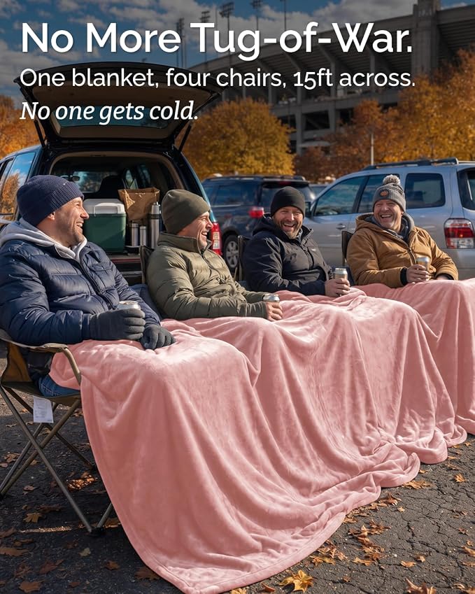 Ultra Soft Fleece Blanket Oversized King Size - Flannel Fleece Luxury Blanket - Lightweight for Couch Bed Chair - Thick, Warm and Breathable - All Season Cozy, Rose Pink
