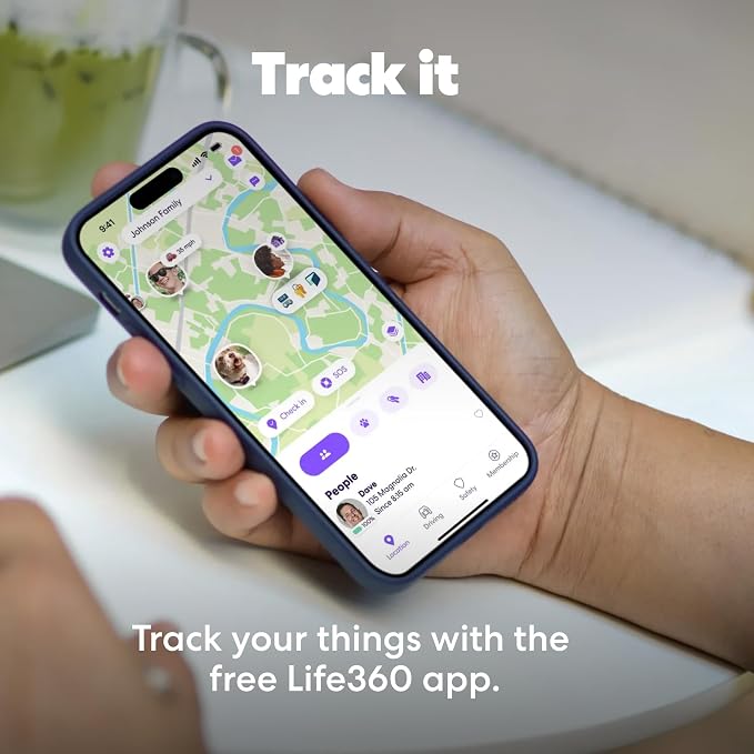 Life360 Tile Slim - Wallet Finder, Bluetooth Tracker and Item Locator for Luggage Tags, Passports and More. Both iOS and Android Compatible. Phone Finder. 1-Pack (Navy Blaze)