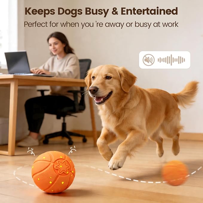 Invengo Interactive Dog Ball, Automatic Rolling Dog Toys with 3 Play Modes | For Dogs, Interactive Play