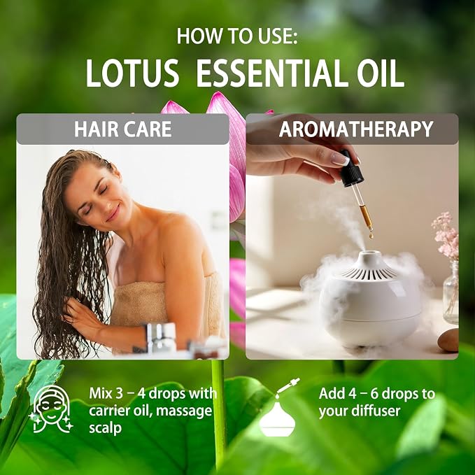 Lotus Essential Oil - Lotus Oil for Diffuser, 16 Fl Oz(480ml) | Candle Making, Soap Making, aroma, Strong Scent, Pure, Natural, Home Fragrance, Massage