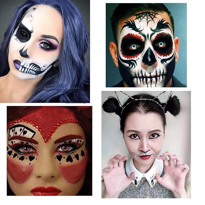 Face Paint, Body Paint Kit for Kids and Adults, Professional Painting Palette Water Based, 12 Vibrant Colors with Brushes, Hypoallergenic Safe Non-Toxic, Ideal for Halloween Party Festivals Costumes