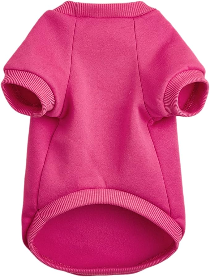 Soft Puppy Sweater for Small Dogs Winter Knit Pullover, Rose S | Elastic Cuffs Pet Clothes, Holiday Party Matching, Fall Winter Daily Outfit, Soft Breathable Machine Washable Sweatshirt
