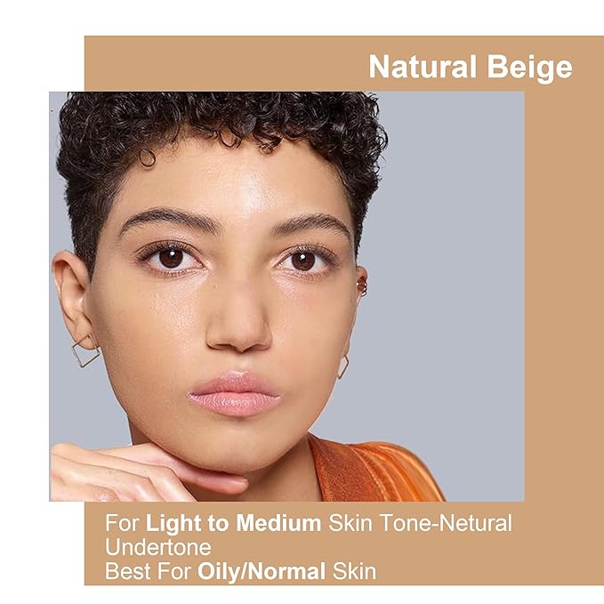 FV Matte Waterproof Foundation-Longwear Transfer-Proof, with Medium to Full Coverage, Oil-control & Lightweight, Liquid Foundation Makeup for Normal/Oily skin, 30g, Natural Beige