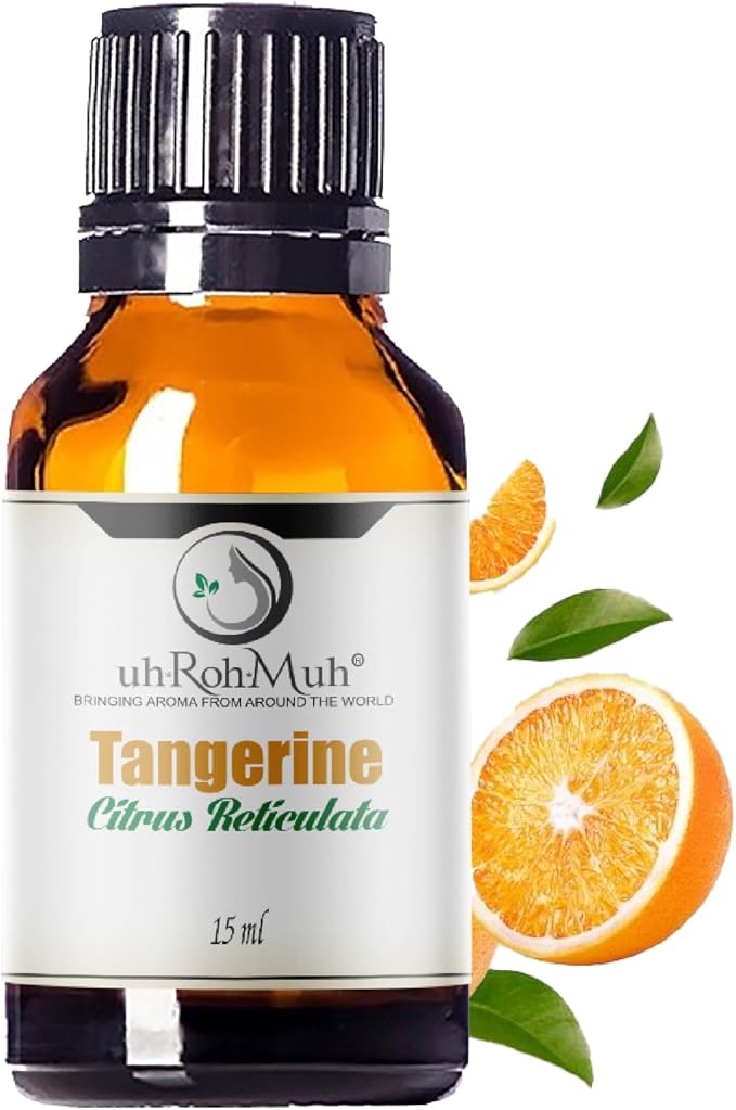 Tangerine Essential Oil, Citrus Reticulata, Cold Pressed Citrus Peel Oil, Sweet Citrus Aroma for Aromatherapy, Diffuser, Massage, Skin Care, Natural Fragrance Oil for Blends – 15 ml