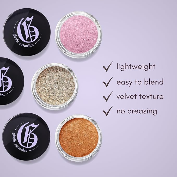 Coco Mineral Loose Eye Shadow - Organic, Shimmer, Glitter & Metallic Eye Shadow Palette Makeup - Talc-Free, Iridescent, Brown, Gold, Copper & White Eye Makeup